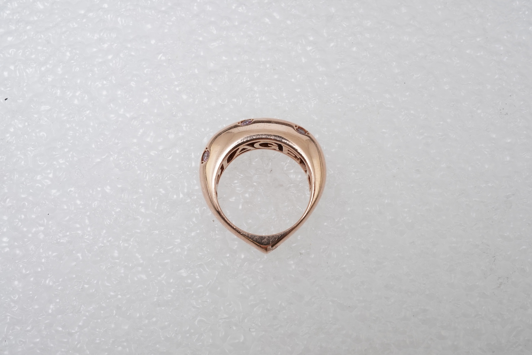 A pink tourmaline ring